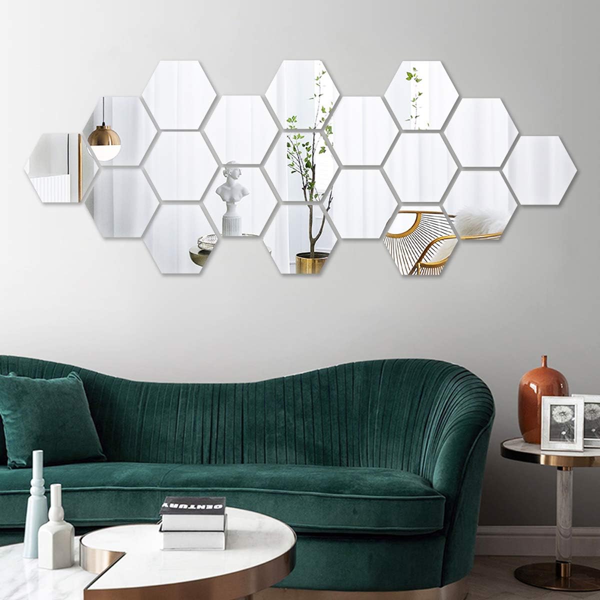 3D Hexagon Acrylic Mirror (12 Pieces)