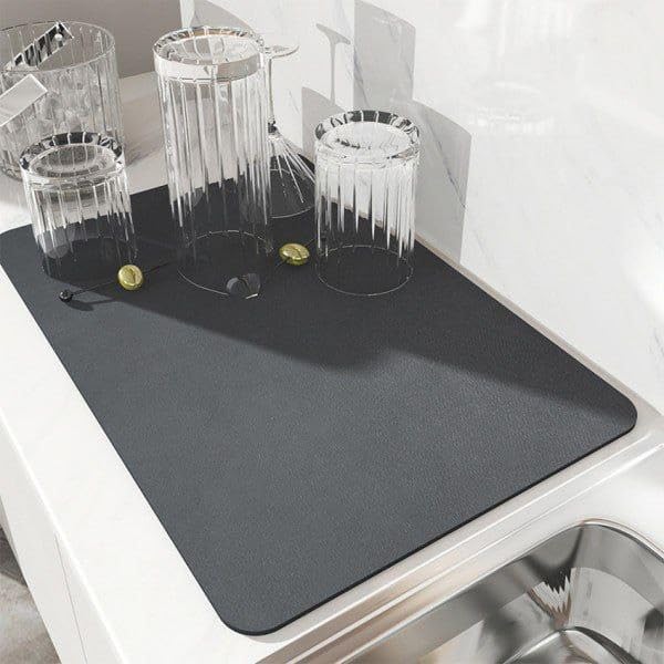 Dish Drying Mat for Kitchen, Water Absorbent Mat
