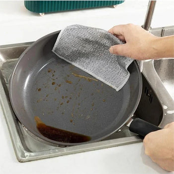 SparkleShine™ Multipurpose Wire Dishwashing Rags for Wet and Dry (Pack of 10)