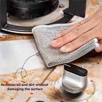 Thumbnail for SparkleShine™ Multipurpose Wire Dishwashing Rags for Wet and Dry (Pack of 10)
