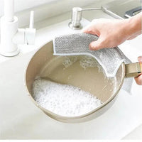 Thumbnail for SparkleShine™ Multipurpose Wire Dishwashing Rags for Wet and Dry (Pack of 10)