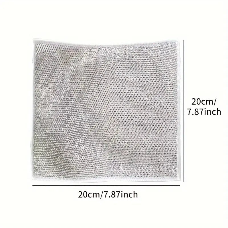 SparkleShine™ Multipurpose Wire Dishwashing Rags for Wet and Dry (Pack of 10)